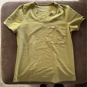 Dark olive scrub top